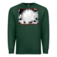 Sports Green Cowhide Background with Bleach Serape Frame Premium Sweatshirt - CowCowDesign