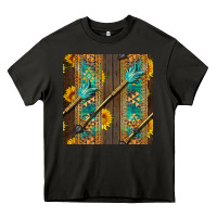 Asphalt aztec and sunflowers Heavy Core Tee - BundleAndBundleShop