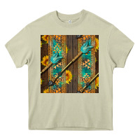 Mossy aztec and sunflowers Heavy Core Tee - BundleAndBundleShop
