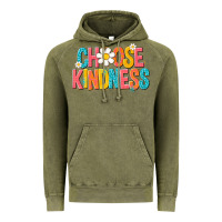 Vintage Olive choose kindness Vintage Hoodie - NancyCooperArtShop