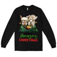 Black have a llamazing christmas alpaca head Long Sleeve Tee - LillyAllenDesigns