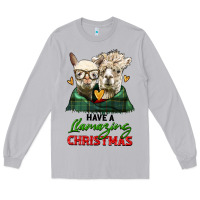 Moon Dust have a llamazing christmas alpaca head Long Sleeve Tee - LillyAllenDesigns