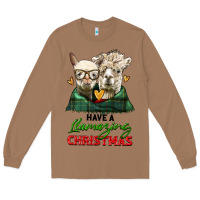 Toasted Coconut have a llamazing christmas alpaca head Long Sleeve Tee - LillyAllenDesigns