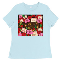 Baby Blue love letters tumbler Ladies Tee - AdoDesignShop