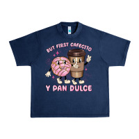 Navy but first cafecito y pan dulce Urban Heavy Tee - MaliasSmallBusiness