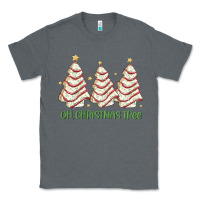 Charcoal Heather oh christmas tree cake Classic Tee - MaliasSmallBusiness