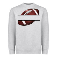 Heather Grey football name frame Heavyweight Sweatshirt - BarkalooDesign