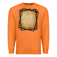 Carrot Burlap and Leopard  Black Frame Premium Sweatshirt - CowCowDesign