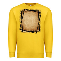 Lemon Burlap and Leopard  Black Frame Premium Sweatshirt - CowCowDesign