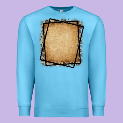 Burlap And Leopard  Black Frame Premium Sweatshirt Designed By Cowcowdesign
