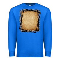 True Royal Burlap and Leopard  Black Frame Premium Sweatshirt - CowCowDesign