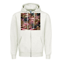 Oatmeal Heather American flag leopard pinktumbler Zipper Hoodie - HowdyJamesFarm