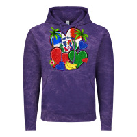 Cloud Purple dominican repuclic hearts Vintage Hoodie - NancyCooperArtShop
