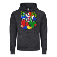 Vintage Black dominican repuclic hearts Vintage Hoodie - NancyCooperArtShop