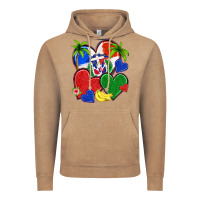 Vintage Coffee dominican repuclic hearts Vintage Hoodie - NancyCooperArtShop