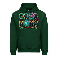 Forest Green Good Moms Say Bad Words Urban Hoodie - CowhideDigitalArt