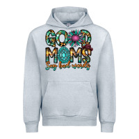 Heather Grey Good Moms Say Bad Words Urban Hoodie - CowhideDigitalArt