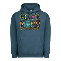 Pigment Midnight Navy Good Moms Say Bad Words Urban Hoodie - CowhideDigitalArt