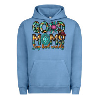 Pigment Pebble Blue Good Moms Say Bad Words Urban Hoodie - CowhideDigitalArt