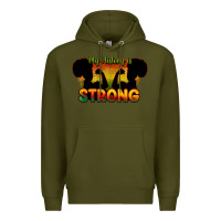Army Green My history is strong Premium Hoodie - HowdyJamesFarm
