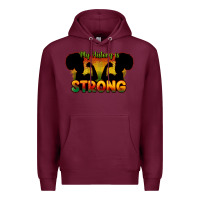 Burgundy My history is strong Premium Hoodie - HowdyJamesFarm