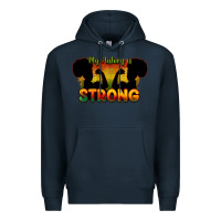 Navy My history is strong Premium Hoodie - HowdyJamesFarm