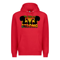 Red My history is strong Premium Hoodie - HowdyJamesFarm