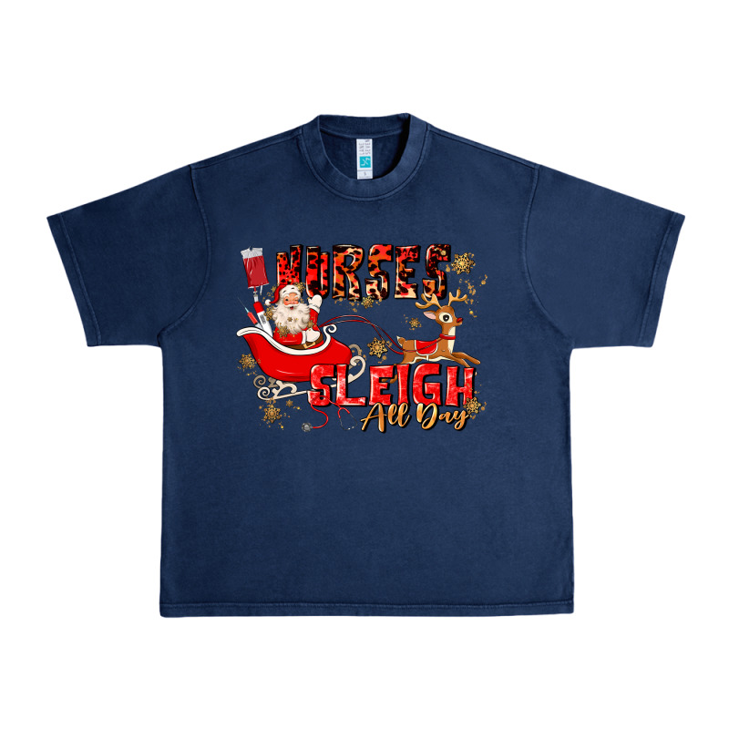 Nurses Sleigh All Day Urban Heavy Tee by MaliasSmallBusiness | Teevron
