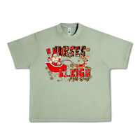 Oil Green nurses sleigh all day Urban Heavy Tee - MaliasSmallBusiness