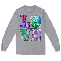 Heather Grey easter love egg Long Sleeve Tee - RanaPortraitStore