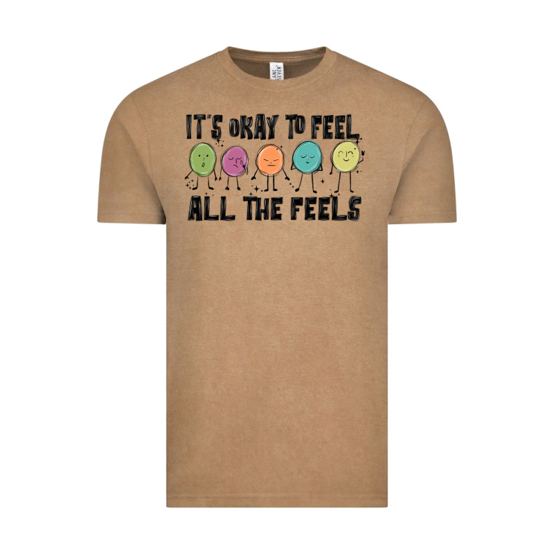 ıt's Okay To Feel All The Feels Vintage Tee by MaliasSmallBusiness | Teevron