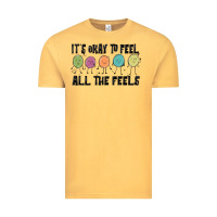 Vintage Mustard ıt's okay to feel all the feels Vintage Tee - MaliasSmallBusiness
