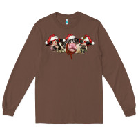 Chestnut christmas holstein cows Long Sleeve Tee - LillyAllenDesigns