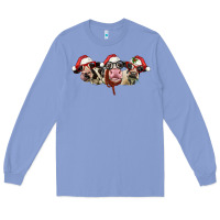 Colony Blue christmas holstein cows Long Sleeve Tee - LillyAllenDesigns