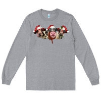 Heather Grey christmas holstein cows Long Sleeve Tee - LillyAllenDesigns