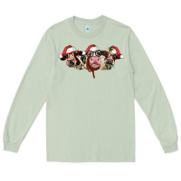 Matcha christmas holstein cows Long Sleeve Tee - LillyAllenDesigns