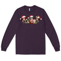 Plum christmas holstein cows Long Sleeve Tee - LillyAllenDesigns