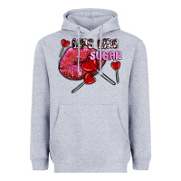 Heather Grey lips like sugar olivia Heavyweight Hoodie - OliviaCreatesArt