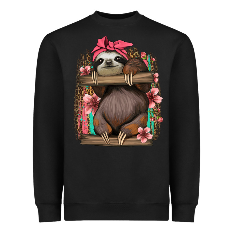 Cute Floral Baby Sloth Heavyweight Sweatshirt by Jasminsmagicworld | Teevron