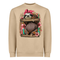 Mushroom cute floral baby sloth Heavyweight Sweatshirt - Jasminsmagicworld