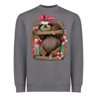 Storm cute floral baby sloth Heavyweight Sweatshirt - Jasminsmagicworld