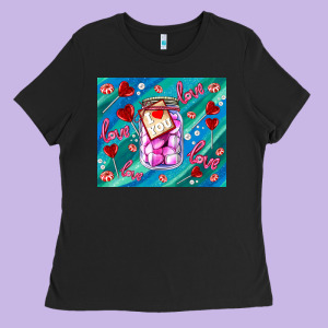 Sugar With Love Ladies Tee Designed By Adodesignshop