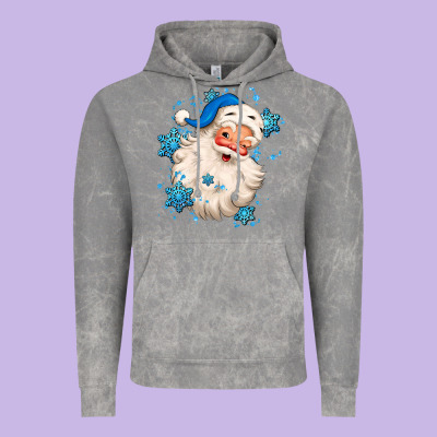 Winter Christmas Santa Claus Vintage Hoodie Designed By Maliassmallbusiness