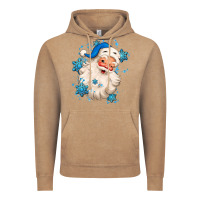 Vintage Coffee winter christmas santa claus Vintage Hoodie - MaliasSmallBusiness