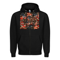 Black American flag leopard tumbler Zipper Hoodie - HowdyJamesFarm