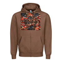 Chestnut American flag leopard tumbler Zipper Hoodie - HowdyJamesFarm