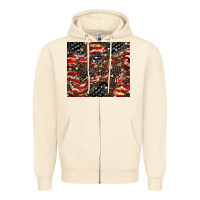 Sandshell American flag leopard tumbler Zipper Hoodie - HowdyJamesFarm