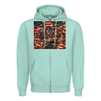 American Flag Leopard Tumbler Zipper Hoodie | Teevron