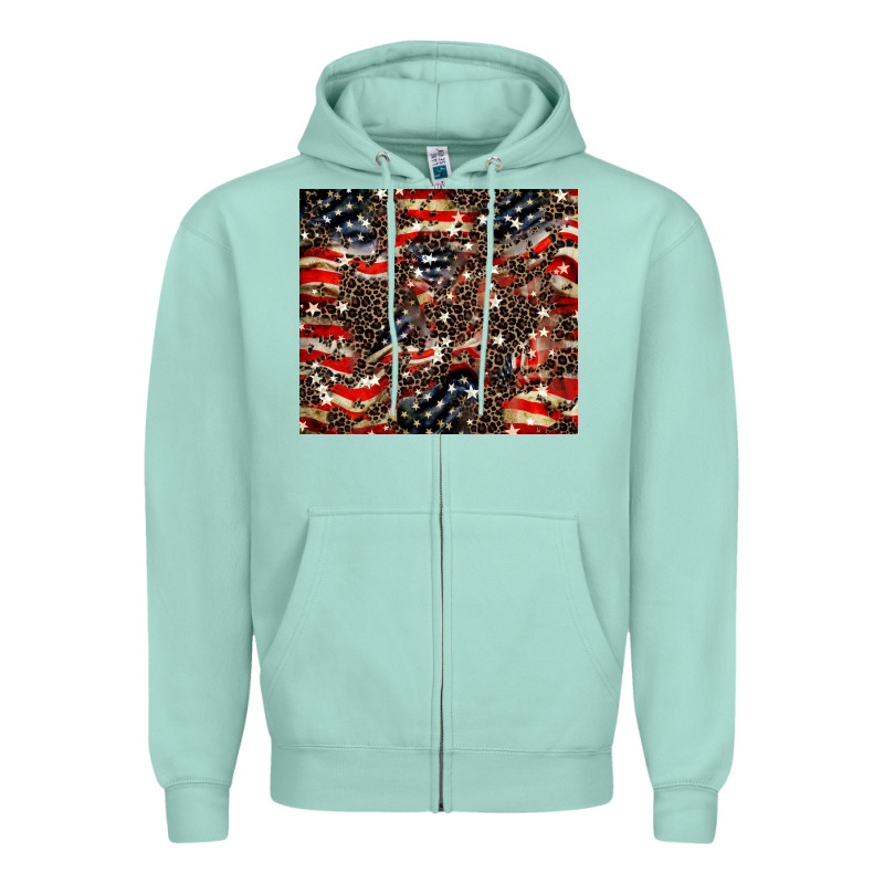 American Flag Leopard Tumbler Zipper Hoodie by HowdyJamesFarm | Teevron