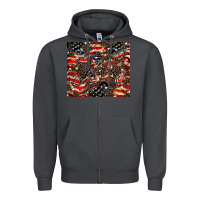 Smoke American flag leopard tumbler Zipper Hoodie - HowdyJamesFarm